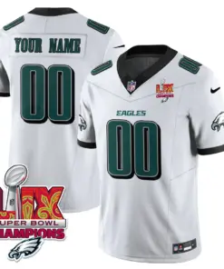 Philadelphia Eagles Nike Super Bowl LIX Champions Vapor Custom Limited Stitched Jersey - Black - Image 6