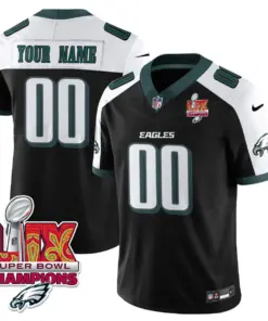 Philadelphia Eagles Nike Super Bowl LIX Champions Vapor Custom Limited Stitched Jersey - Black - Image 4