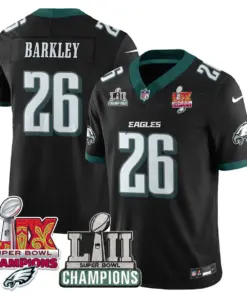 Saquon Barkley Philadelphia Eagles Nike LII-LIX Super Bowl Champions Vapor Limited Stitched Jersey LIX Jersey - Kelly Green - Image 14