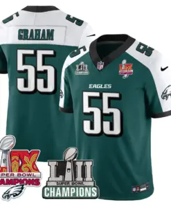 Saquon Barkley Philadelphia Eagles Nike LII-LIX Super Bowl Champions Vapor Limited Stitched Jersey LIX Jersey - Kelly Green - Image 20
