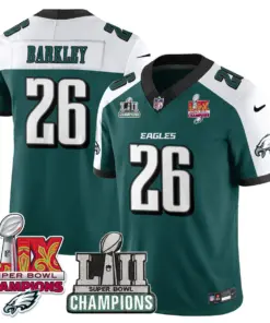 Saquon Barkley Philadelphia Eagles Nike LII-LIX Super Bowl Champions Vapor Limited Stitched Jersey LIX Jersey - Kelly Green - Image 22