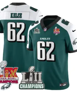 Saquon Barkley Philadelphia Eagles Nike LII-LIX Super Bowl Champions Vapor Limited Stitched Jersey LIX Jersey - Kelly Green - Image 27