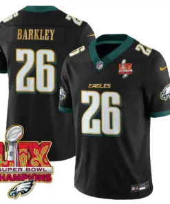 Philadelphia Eagles Nike Gold Trim Super Bowl LIX Champions Vapor Limited Stitched Jersey - Kelly Green - Image 33