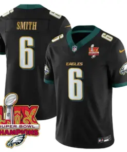 Philadelphia Eagles Nike Gold Trim Super Bowl LIX Champions Vapor Limited Stitched Jersey - Kelly Green - Image 36