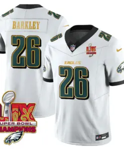 Philadelphia Eagles Nike Gold Trim Super Bowl LIX Champions Vapor Limited Stitched Jersey - Kelly Green - Image 37