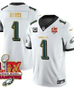 Philadelphia Eagles Nike Gold Trim Super Bowl LIX Champions Vapor Limited Stitched Jersey - Kelly Green - Image 40
