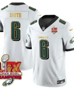 Philadelphia Eagles Nike Gold Trim Super Bowl LIX Champions Vapor Limited Stitched Jersey - Kelly Green - Image 42