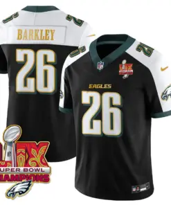 Philadelphia Eagles Nike Gold Trim Super Bowl LIX Champions Vapor Limited Stitched Jersey - Kelly Green - Image 43