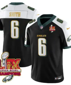 Philadelphia Eagles Nike Gold Trim Super Bowl LIX Champions Vapor Limited Stitched Jersey - Kelly Green - Image 47