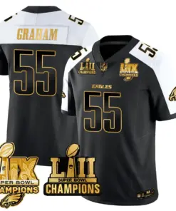 Alternative view of Saquon Barkley Philadelphia Eagles Nike LII-LIX Super Bowl Champions Vapor Limited Stitched Jersey - Anthracite