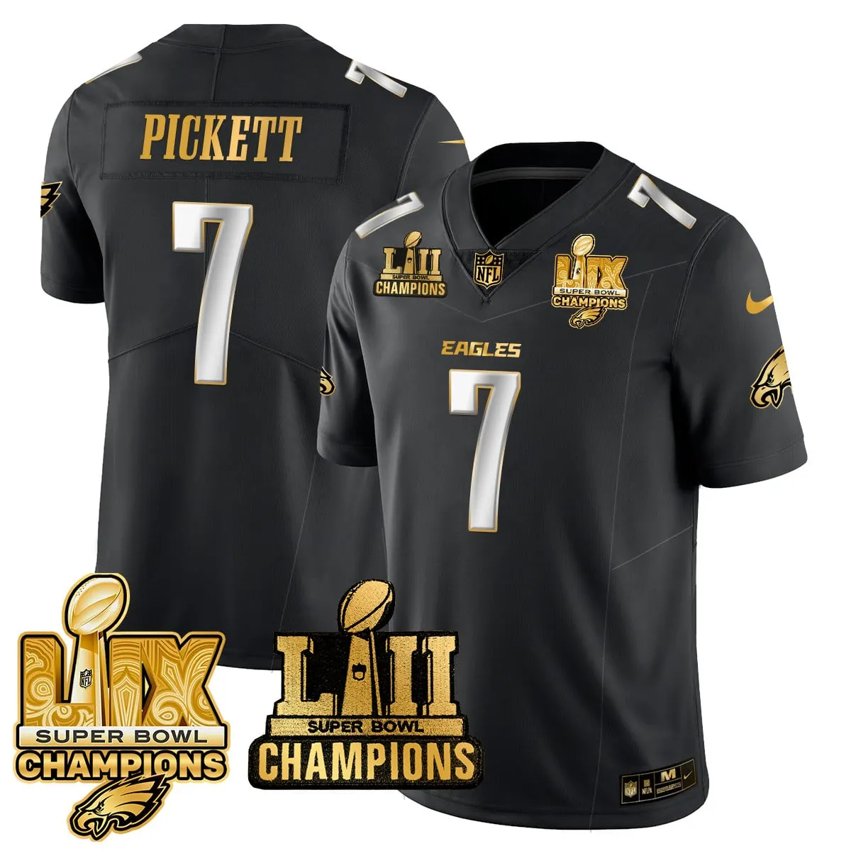 Saquon Barkley Philadelphia Eagles Nike LII-LIX Super Bowl Champions Vapor Limited Stitched Jersey - Anthracite - Image 20