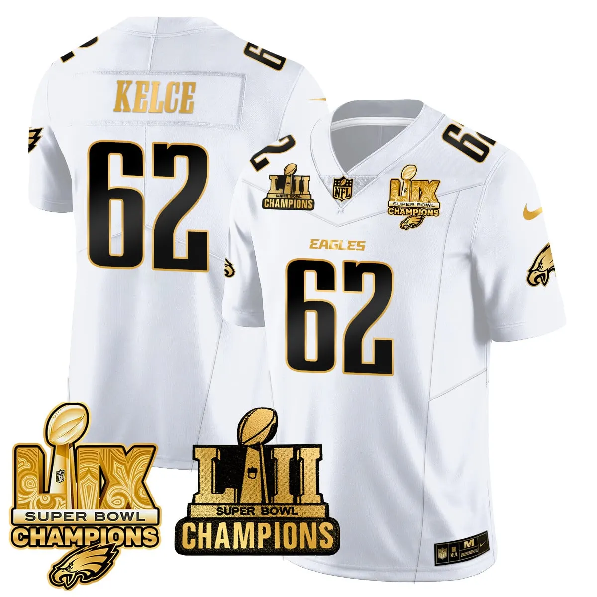 Saquon Barkley Philadelphia Eagles Nike LII-LIX Super Bowl Champions Vapor Limited Stitched Jersey - Anthracite - Image 24