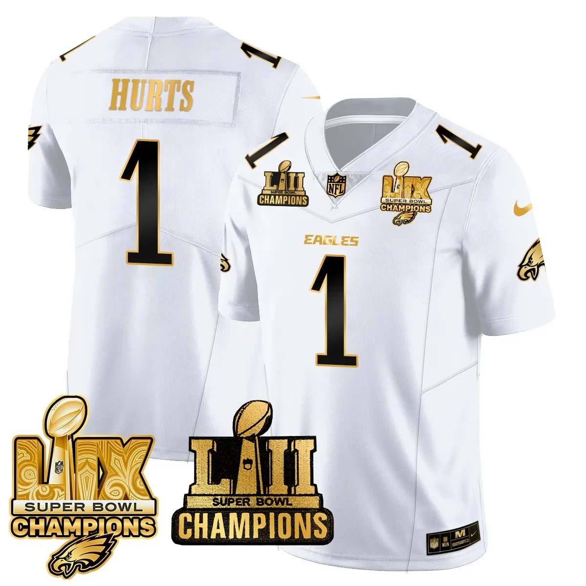 Saquon Barkley Philadelphia Eagles Nike LII-LIX Super Bowl Champions Vapor Limited Stitched Jersey - Anthracite - Image 23