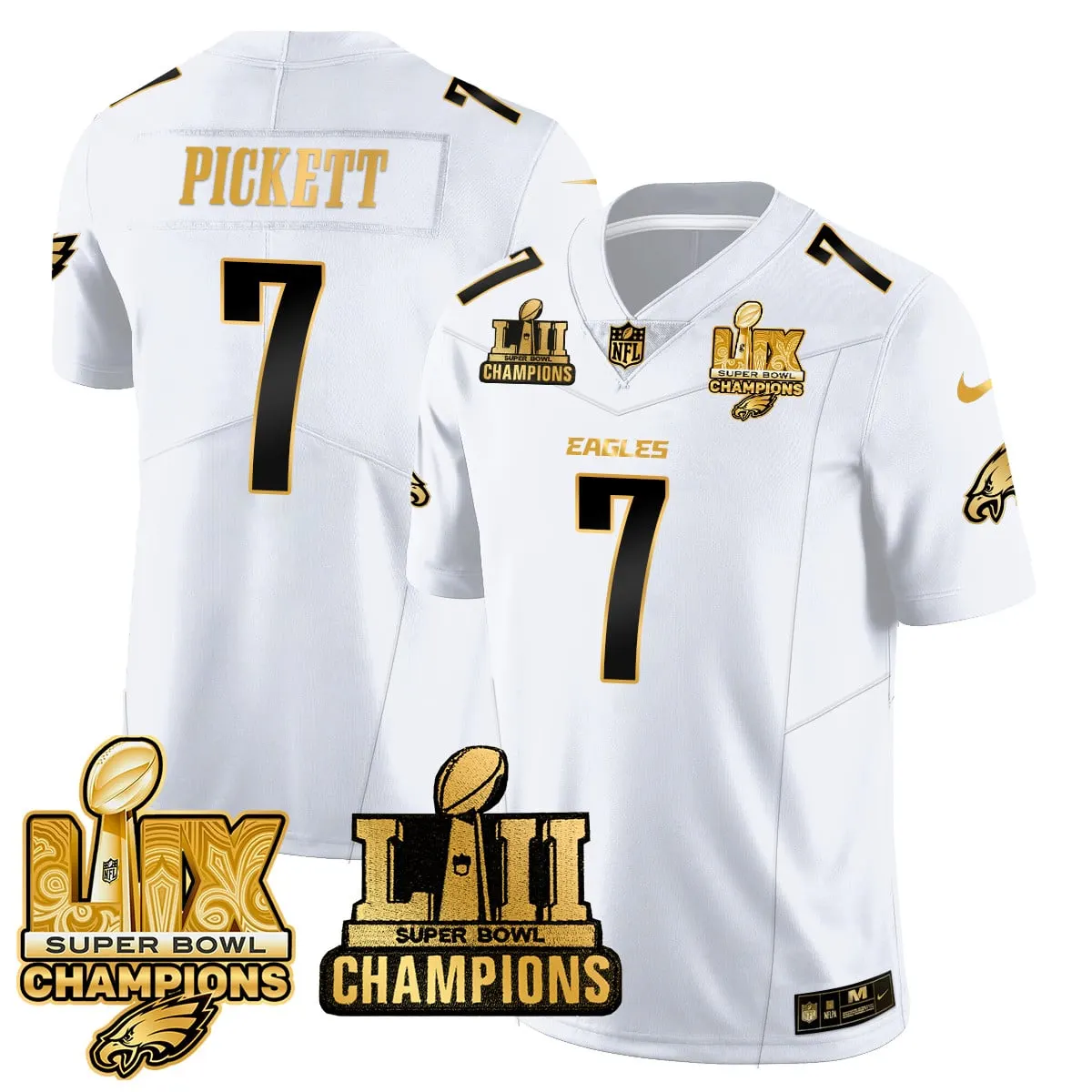 Saquon Barkley Philadelphia Eagles Nike LII-LIX Super Bowl Champions Vapor Limited Stitched Jersey - Anthracite - Image 27
