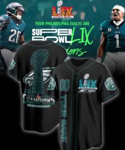 Philadelphia Eagles Nike Super Bowl LIX Champions Custom Limited Jersey - Teal - Image 3