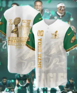 Philadelphia Eagles Nike Super Bowl LIX Champions CN6 Custom Limited Jersey - Black - Image 5