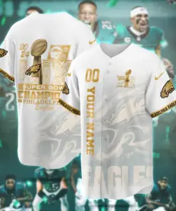 Philadelphia Eagles Nike Super Bowl LIX Champions CN6 Custom Limited Jersey - Black - Image 4