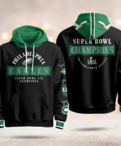 Philadelphia Eagles Nike Super Bowl LIX Champions Limited Pullover Hoodie - Black