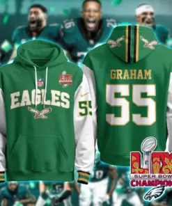 Philadelphia Eagles Nike Super Bowl LIX Champions N2R Pullover Hoodie - Kelly Green - Image 3