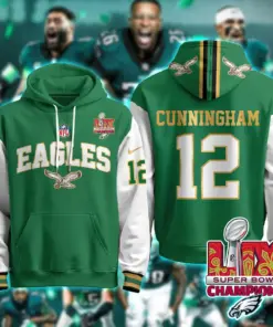 Alternative view of Philadelphia Eagles Nike Super Bowl LIX Champions N2R Pullover Hoodie - Kelly Green