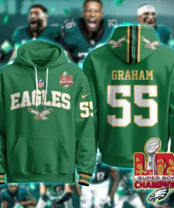 Philadelphia Eagles Nike Super Bowl LIX Champions N2R Pullover Hoodie - Kelly Green - Image 10
