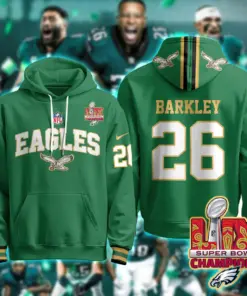 Philadelphia Eagles Nike Super Bowl LIX Champions N2R Pullover Hoodie - Kelly Green - Image 9