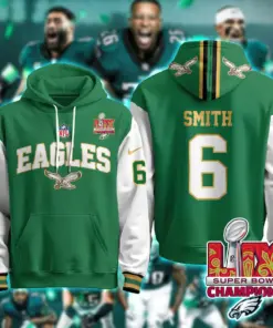 Philadelphia Eagles Nike Super Bowl LIX Champions N2R Pullover Hoodie - Kelly Green - Image 7
