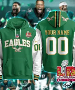 Philadelphia Eagles Nike Super Bowl LIX Champions N2R Pullover Hoodie - Kelly Green - Image 8
