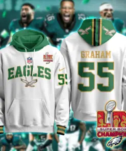 Philadelphia Eagles Nike Super Bowl LIX Champions N2R Pullover Hoodie - Kelly Green - Image 25