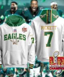 Philadelphia Eagles Nike Super Bowl LIX Champions N2R Pullover Hoodie - Kelly Green - Image 29