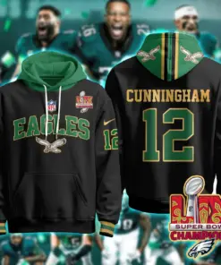 Philadelphia Eagles Nike Super Bowl LIX Champions N2R Pullover Hoodie - Kelly Green - Image 30