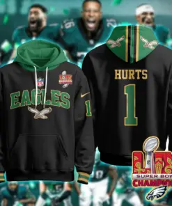 Philadelphia Eagles Nike Super Bowl LIX Champions N2R Pullover Hoodie - Kelly Green - Image 32