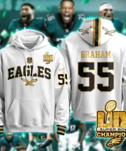 Philadelphia Eagles Nike Super Bowl LIX Champions N2R Pullover Hoodie - Kelly Green - Image 38