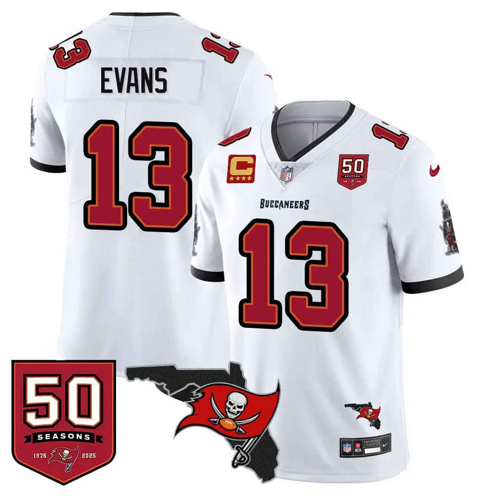 Tampa Bay Buccaneers Nike 50th Season Limited Stitched Jersey - White