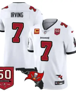 Tampa Bay Buccaneers Nike 50th Season Limited Stitched Jersey - White - Image 4