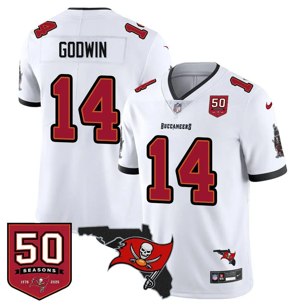 Tampa Bay Buccaneers Nike 50th Season Limited Stitched Jersey - White - Image 3