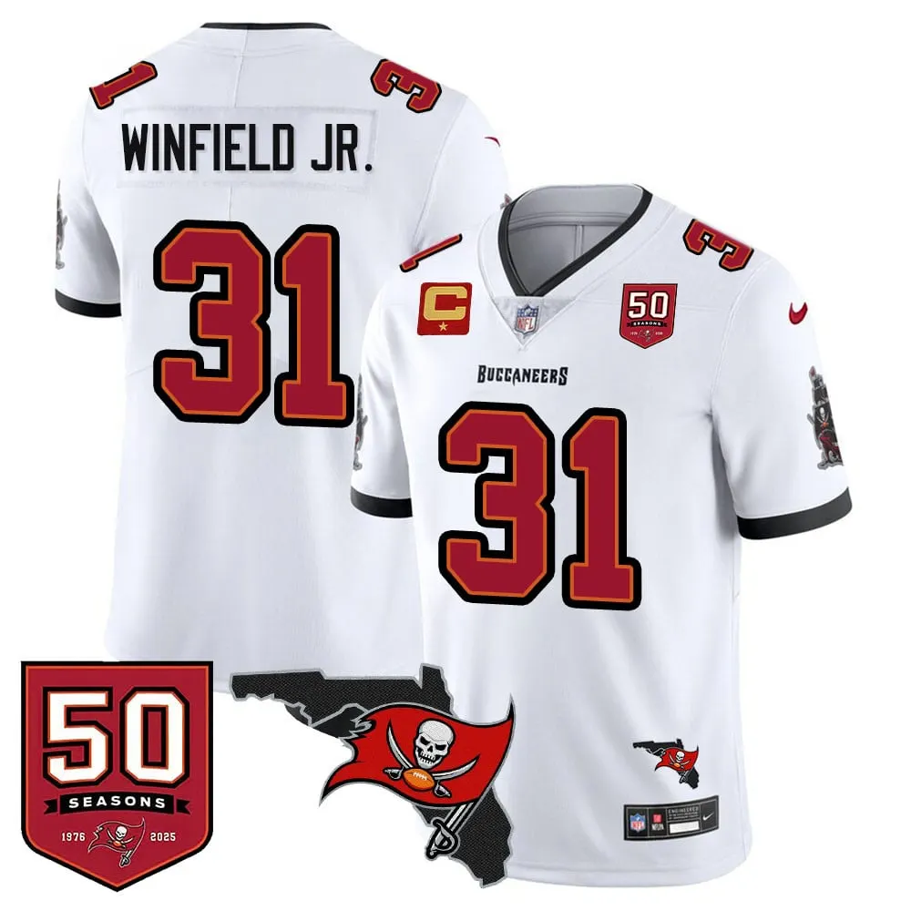 Tampa Bay Buccaneers Nike 50th Season Limited Stitched Jersey - White - Image 6