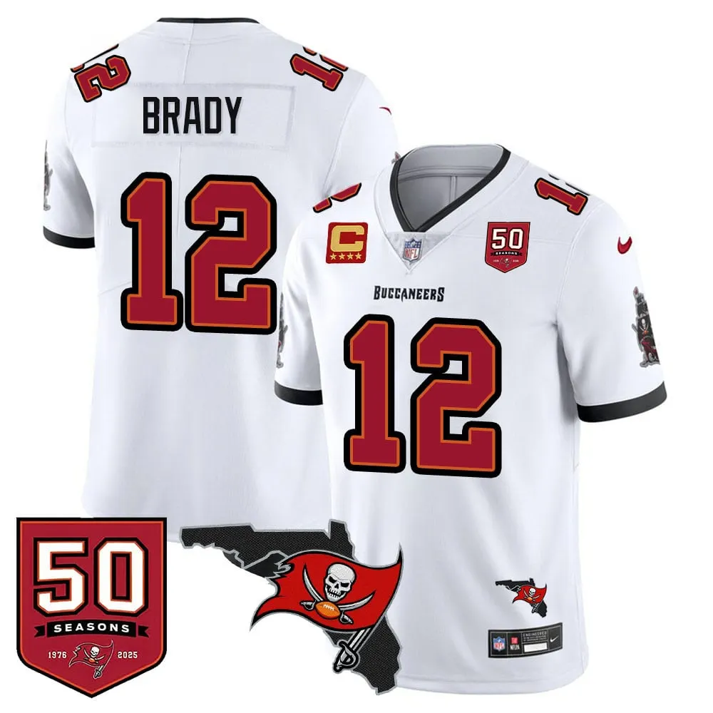 Tampa Bay Buccaneers Nike 50th Season Limited Stitched Jersey - White - Image 2