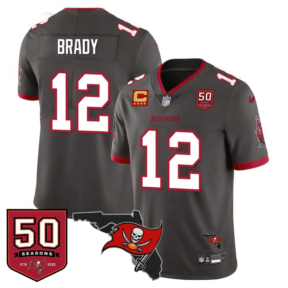 Tampa Bay Buccaneers Nike 50th Season Limited Stitched Jersey - White - Image 8