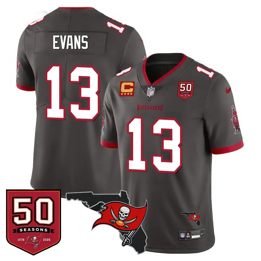 Tampa Bay Buccaneers Nike 50th Season Limited Stitched Jersey - White - Image 9