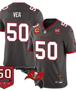 Tampa Bay Buccaneers Nike 50th Season Limited Stitched Jersey - White - Image 11