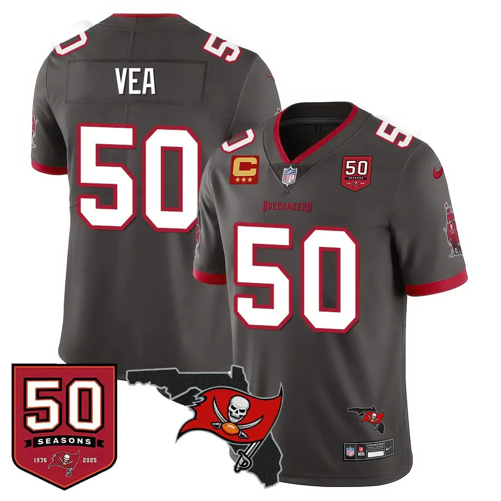 Tampa Bay Buccaneers Nike 50th Season Limited Stitched Jersey - White - Image 11