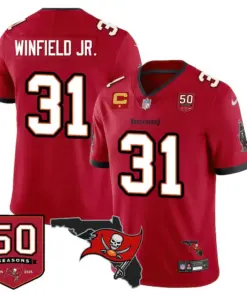 Tampa Bay Buccaneers Nike 50th Season Limited Stitched Jersey - White - Image 20