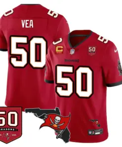 Tampa Bay Buccaneers Nike 50th Season Limited Stitched Jersey - White - Image 19