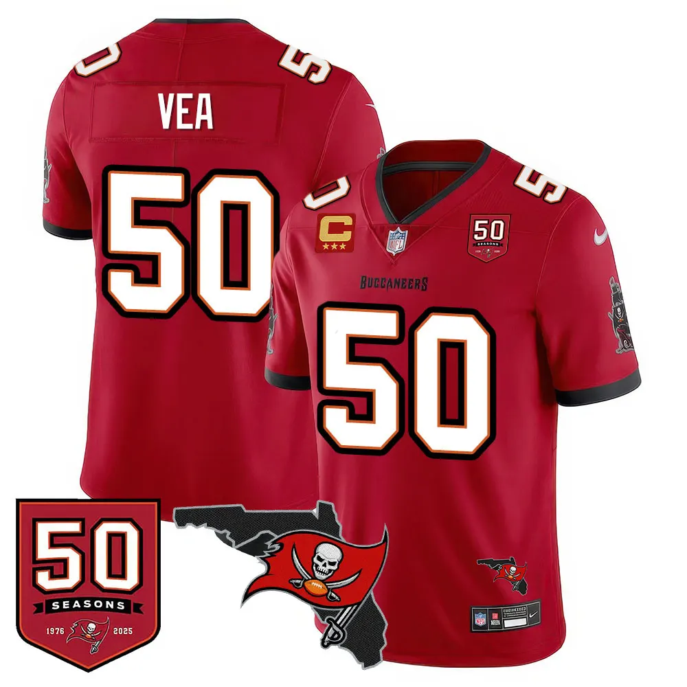 Tampa Bay Buccaneers Nike 50th Season Limited Stitched Jersey - White - Image 19