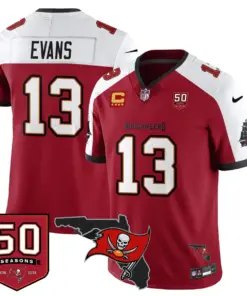 Tampa Bay Buccaneers Nike 50th Season Limited Stitched Jersey - White - Image 23