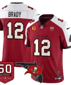 Tampa Bay Buccaneers Nike 50th Season Limited Stitched Jersey - White - Image 22