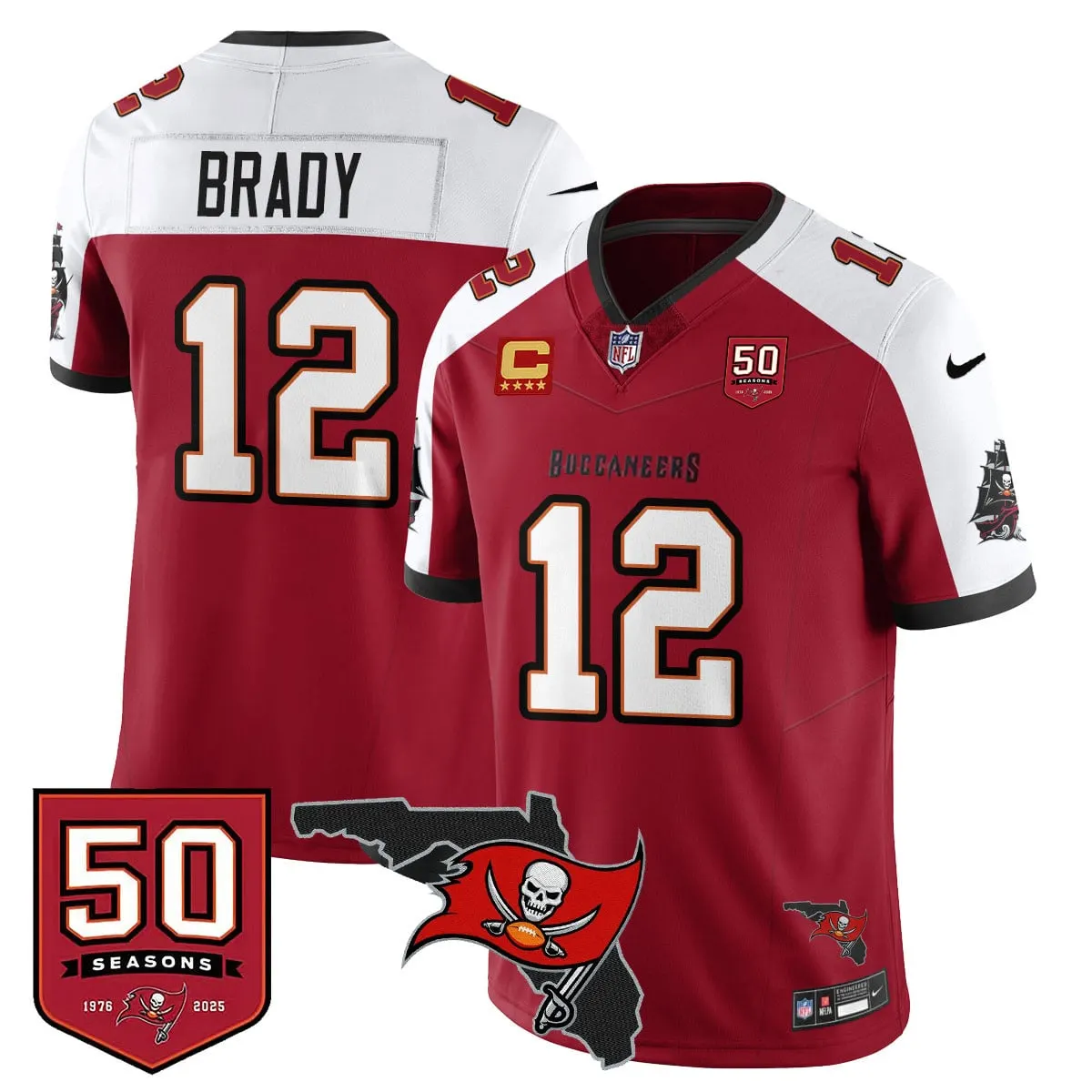Tampa Bay Buccaneers Nike 50th Season Limited Stitched Jersey - White - Image 22