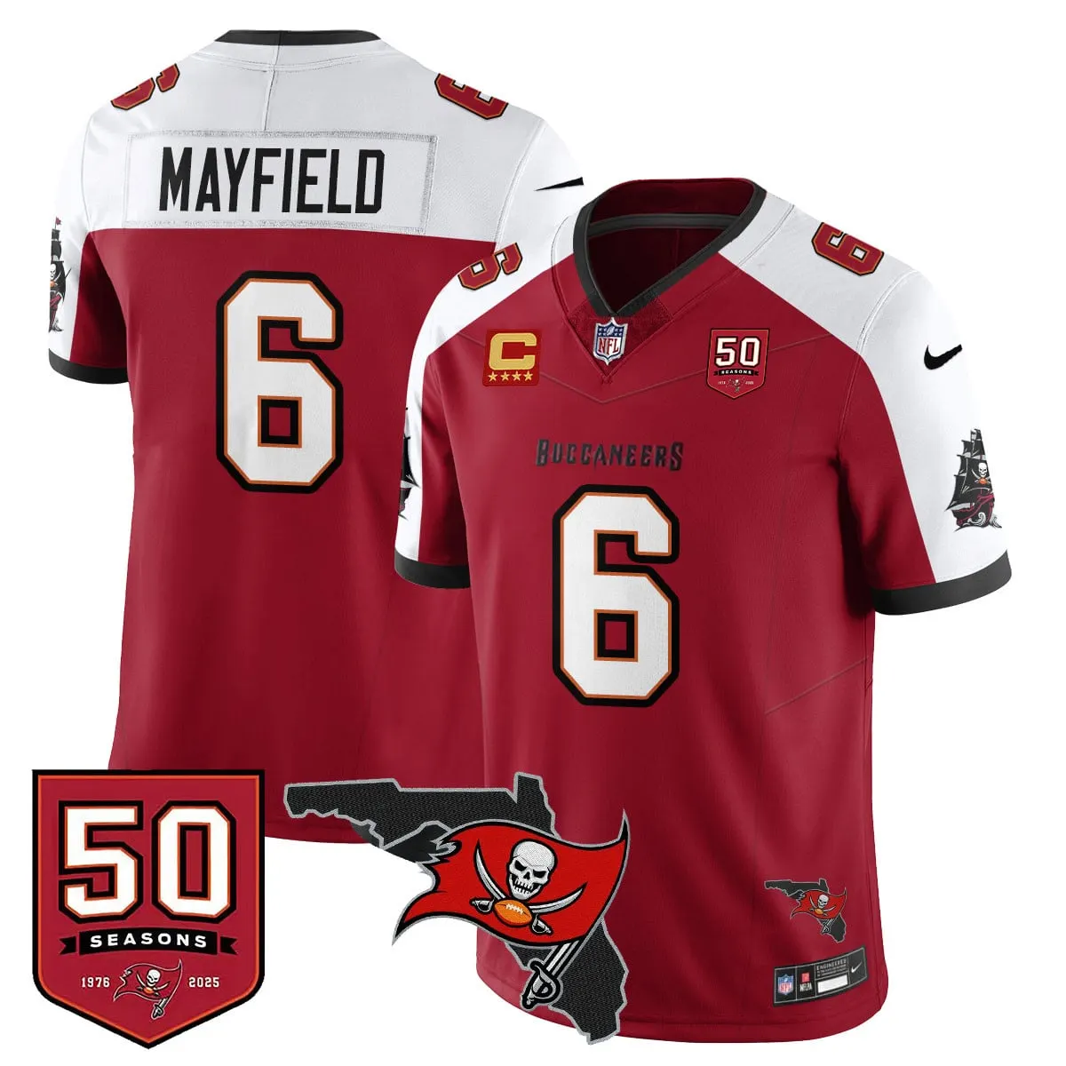 Tampa Bay Buccaneers Nike 50th Season Limited Stitched Jersey - White - Image 24