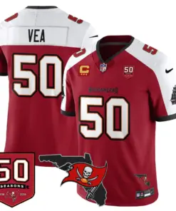 Tampa Bay Buccaneers Nike 50th Season Limited Stitched Jersey - White - Image 26